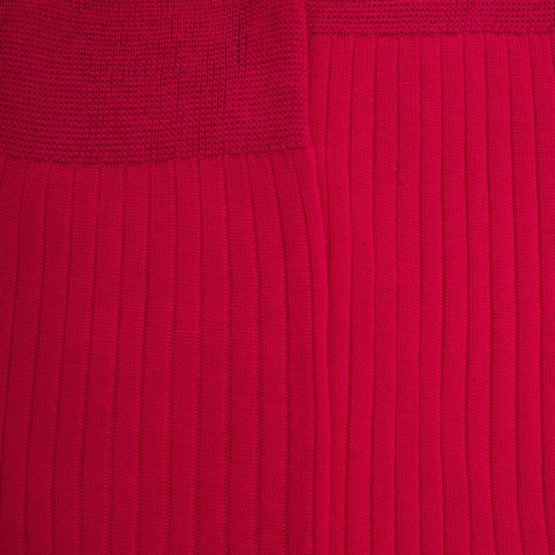 Doré Doré Mi-bas Homme Fins à Côtes 100% Fil D'Écosse - Rouge Cerise