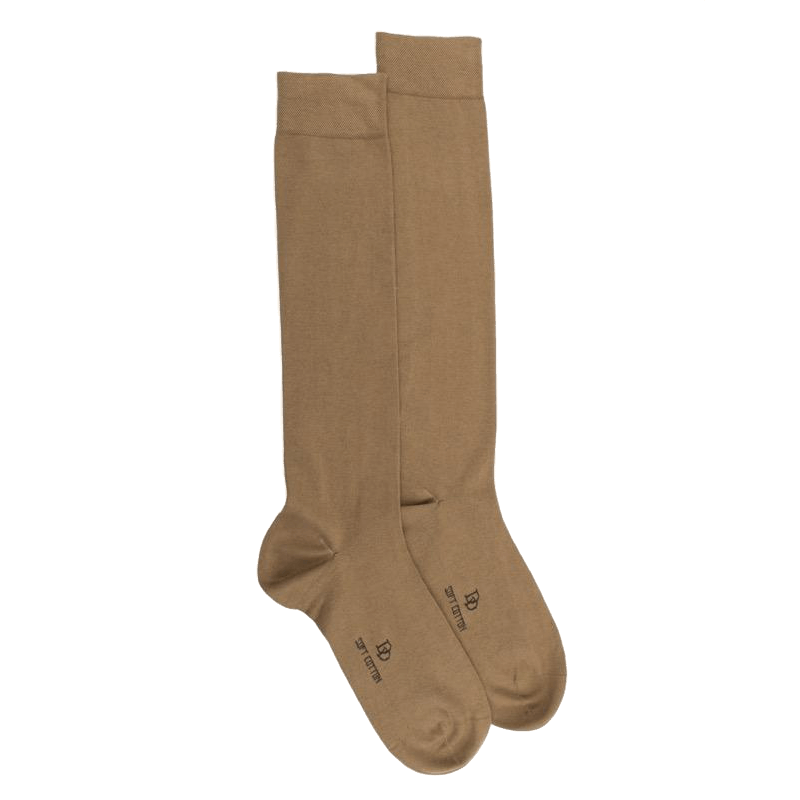 doré doré Mi-bas homme fins en coton égyptien - Beige baobab