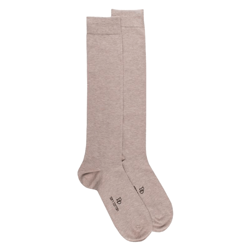 doré doré Mi-bas homme fins en coton égyptien - Beige Sahara