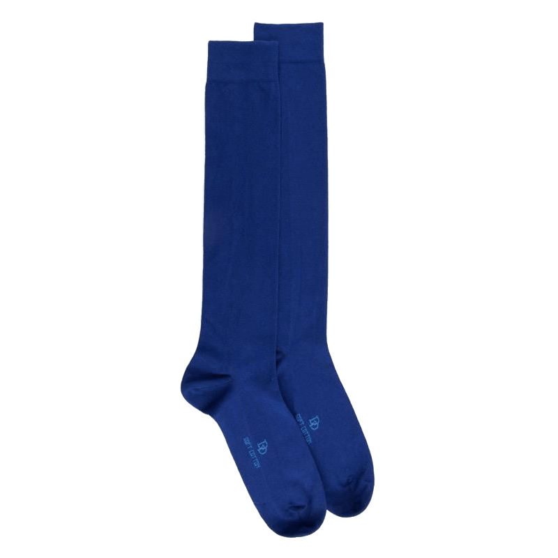 doré doré Mi-bas homme fins en coton égyptien - Bleu France