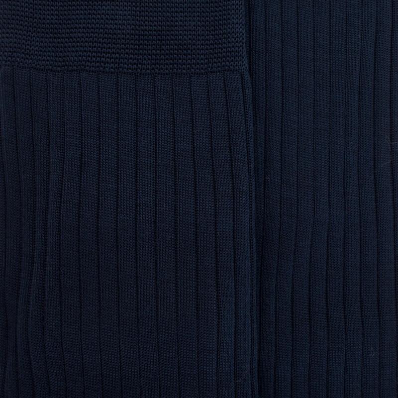 Doré Doré Mi-bas Homme Luxe 100% Fil D'Ecosse Extra Fin - Bleu Marine