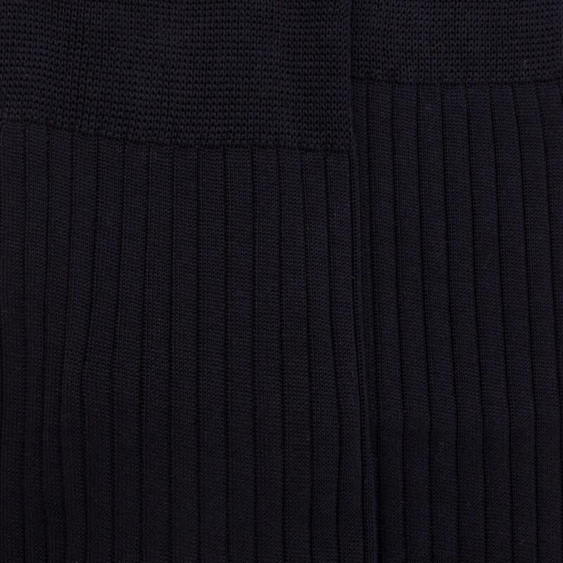 Doré Doré Mi-bas Homme Luxe 100% Fil D'Ecosse Extra Fin - Bleu Marine Foncé