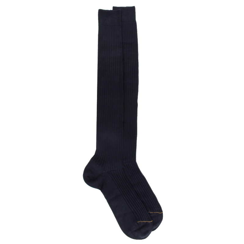 doré doré Mi-bas homme luxe 100% fil d'Ecosse extra fin - Bleu marine foncé