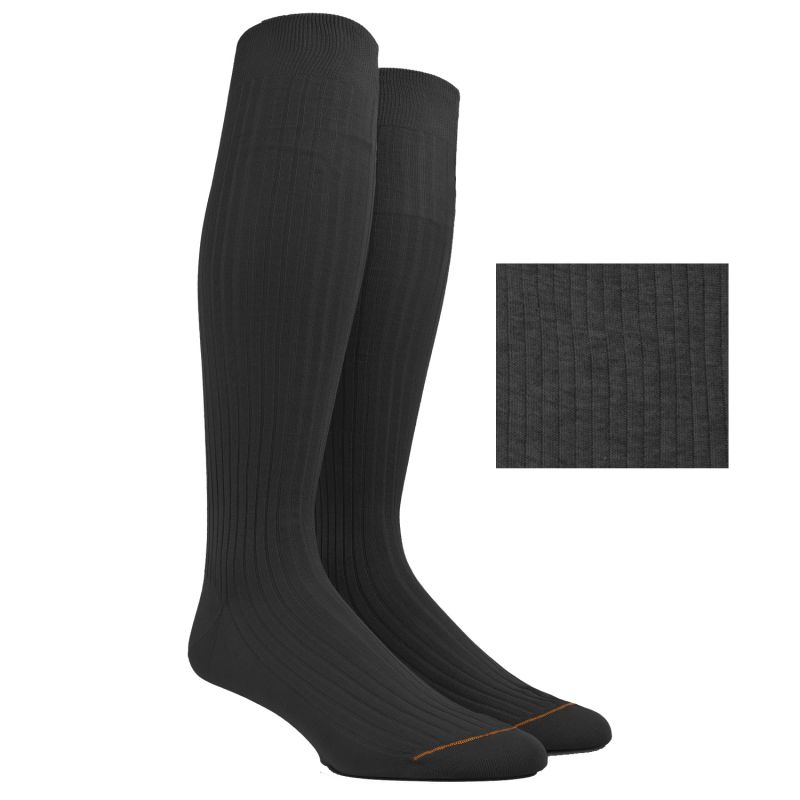 Doré Doré Mi-bas Homme Luxe 100% Fil D'Ecosse Extra Fin - Gris Foncé