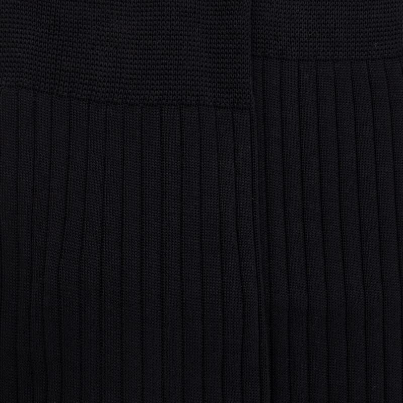 Doré Doré Mi-bas Homme Luxe 100% Fil D'Ecosse Extra Fin - Noir