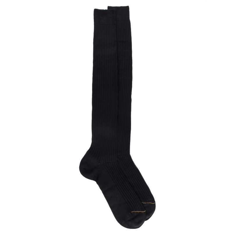 doré doré Mi-bas homme luxe 100% fil d'Ecosse extra fin - Noir