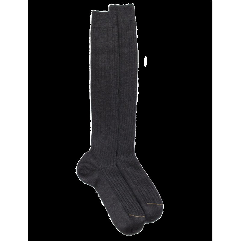 Doré Doré Mi-bas Homme Luxe En Cachemire Et Soie - Gris Anthracite
