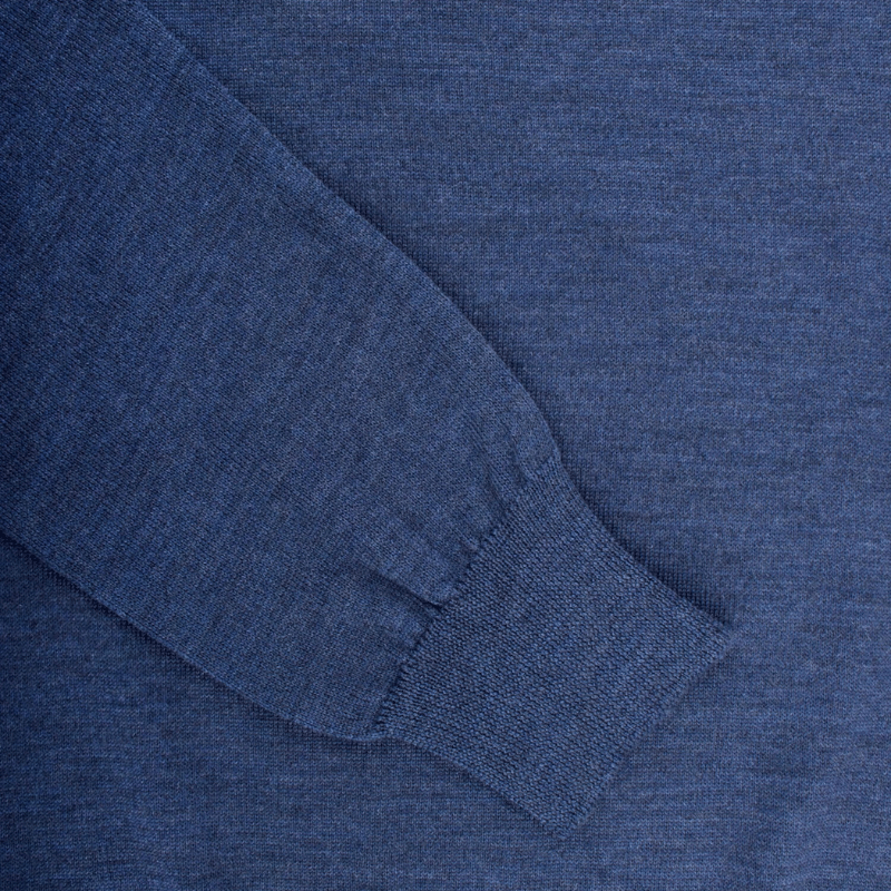 Doré Doré Pull à Col Roulé En Pure Laine - Bleu Corsaire