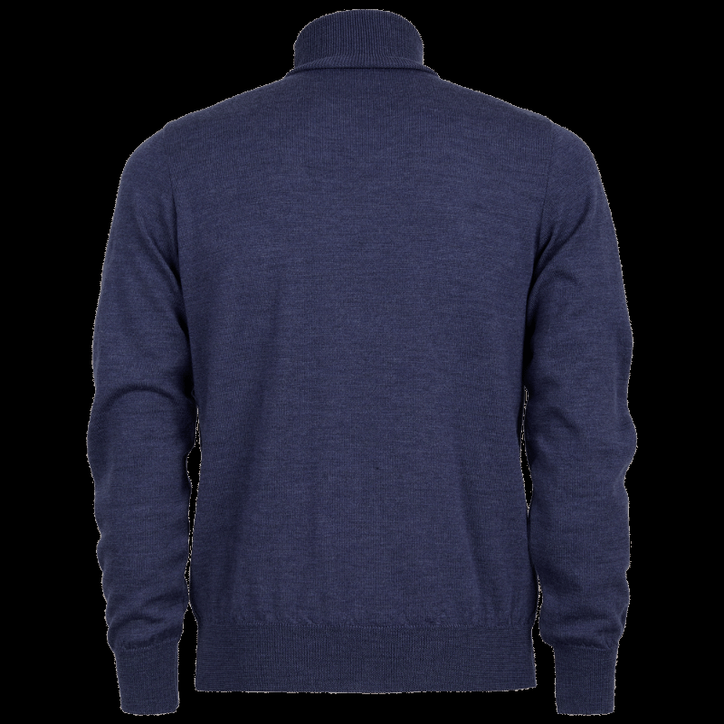 Doré Doré Pull à Col Roulé En Pure Laine - Bleu Corsaire