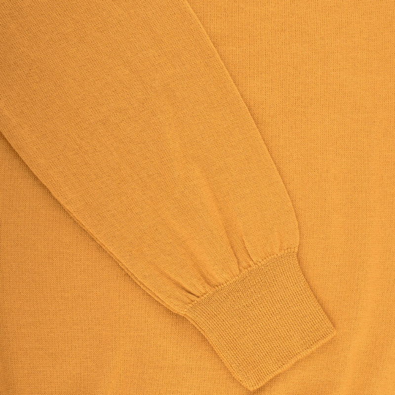Doré Doré Pull à Col Roulé En Pure Laine - Jaune Moutarde