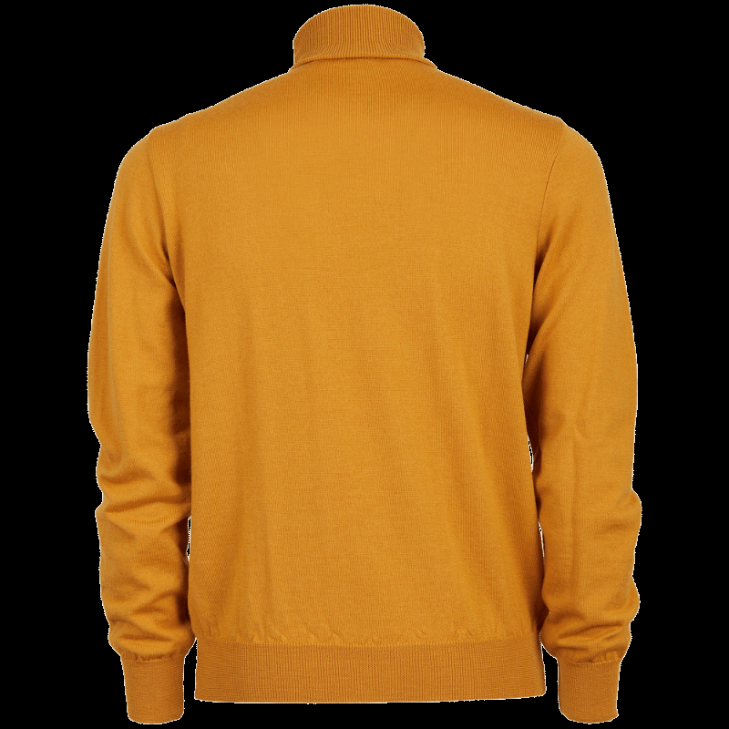 Doré Doré Pull à Col Roulé En Pure Laine - Jaune Moutarde
