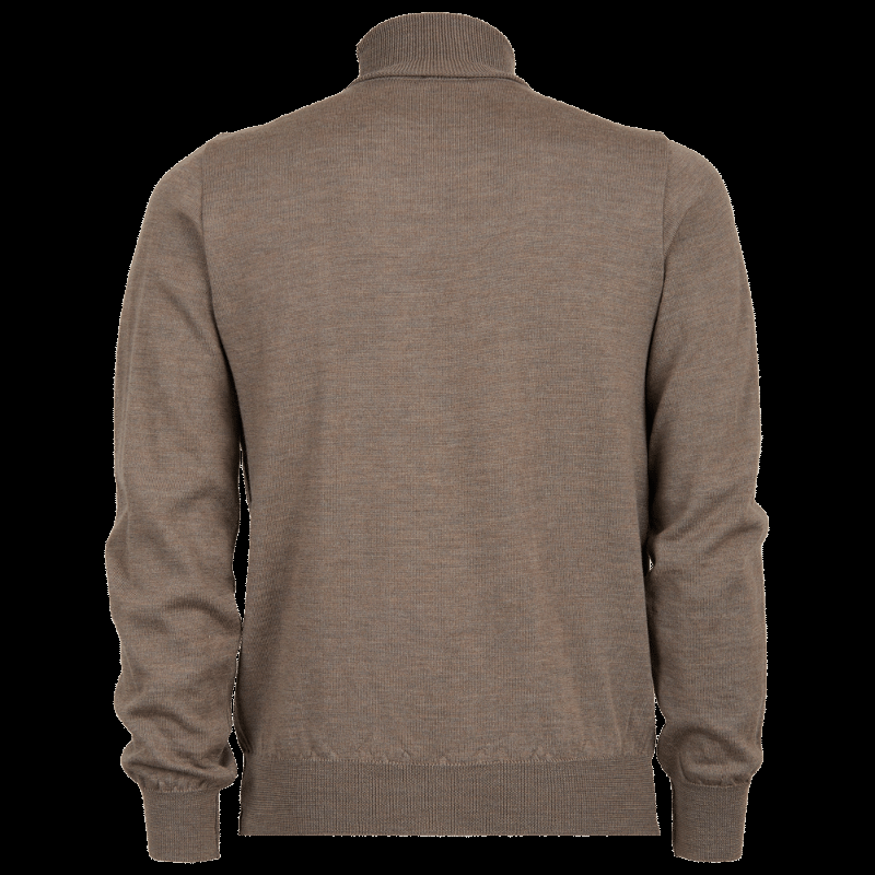 Doré Doré Pull à Col Roulé En Pure Laine - Marron Caille