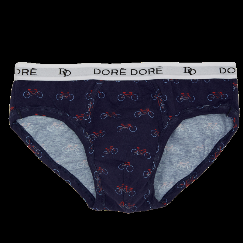 doré doré Slip homme en coton fantaisie bicyclettes - Bleu Voilier & Bleu Drapeau