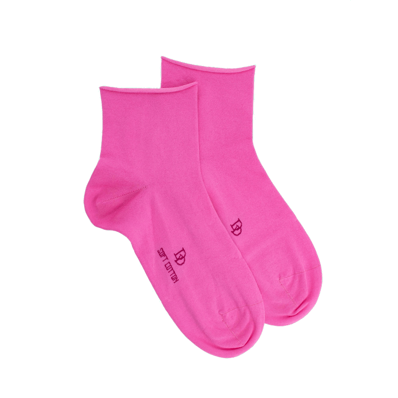 Doré Doré Socquettes Avec Bord Roulé En Coton égyptien - Rose