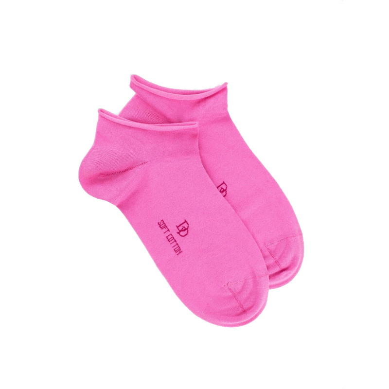 Doré Doré Socquettes Courtes Avec Bord Roulé En Coton égyptien - Rose