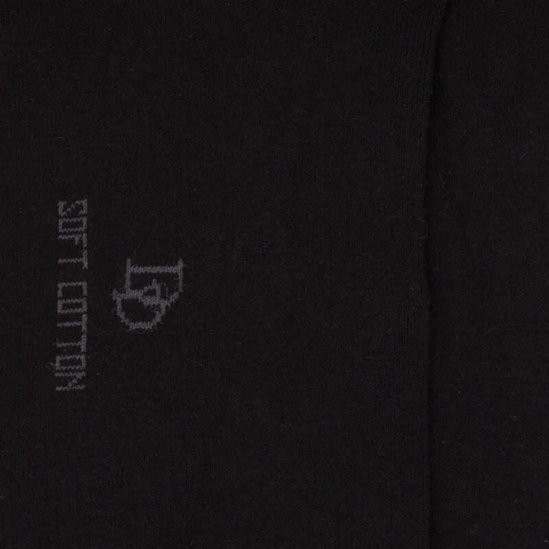 Doré Doré Socquettes Courtes Avec Bord Roulé En Coton égyptien - Noir