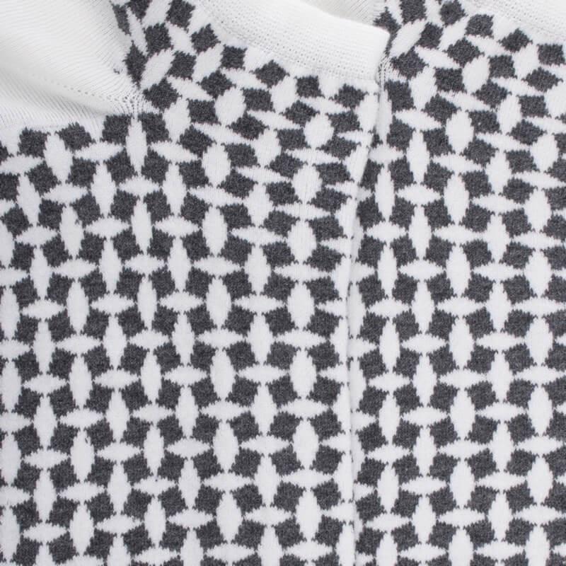 Doré Doré Socquettes En Coton égyptien Pour Hommes Avec Motifs Géométriques - Blanc
