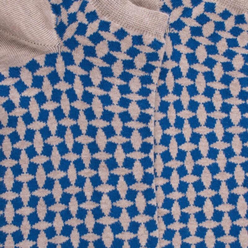 Doré Doré Socquettes En Coton égyptien Pour Hommes Avec Motifs Géométriques - Beige Sahara