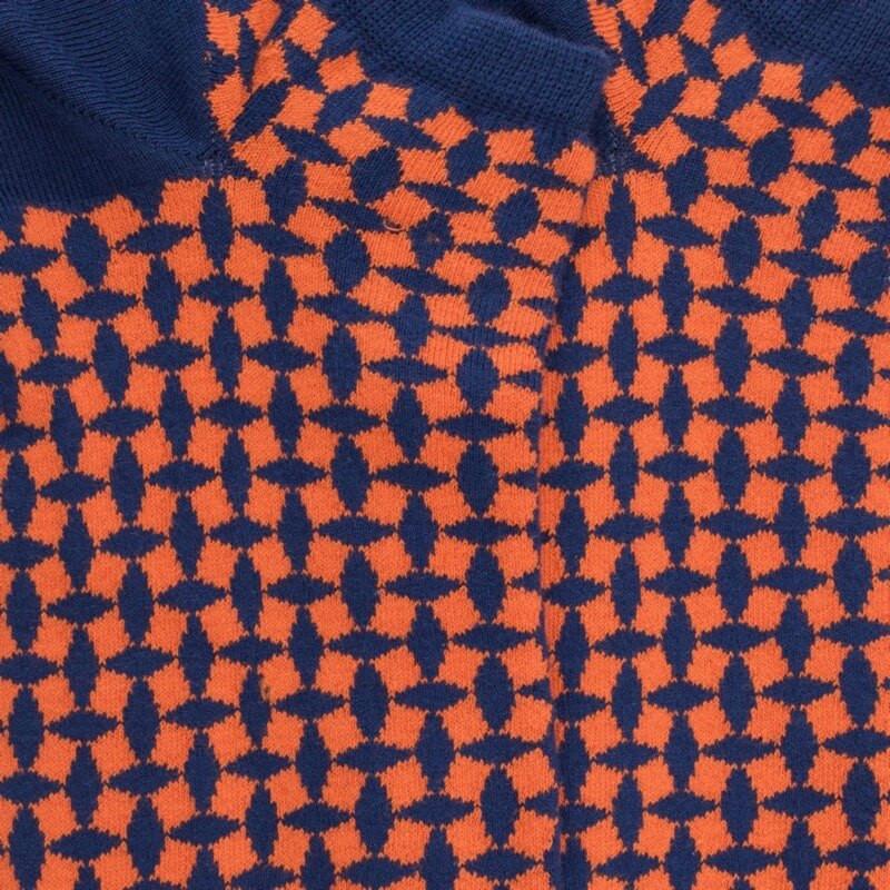 Doré Doré Socquettes En Coton égyptien Pour Hommes Avec Motifs Géométriques - Bleu Voilier