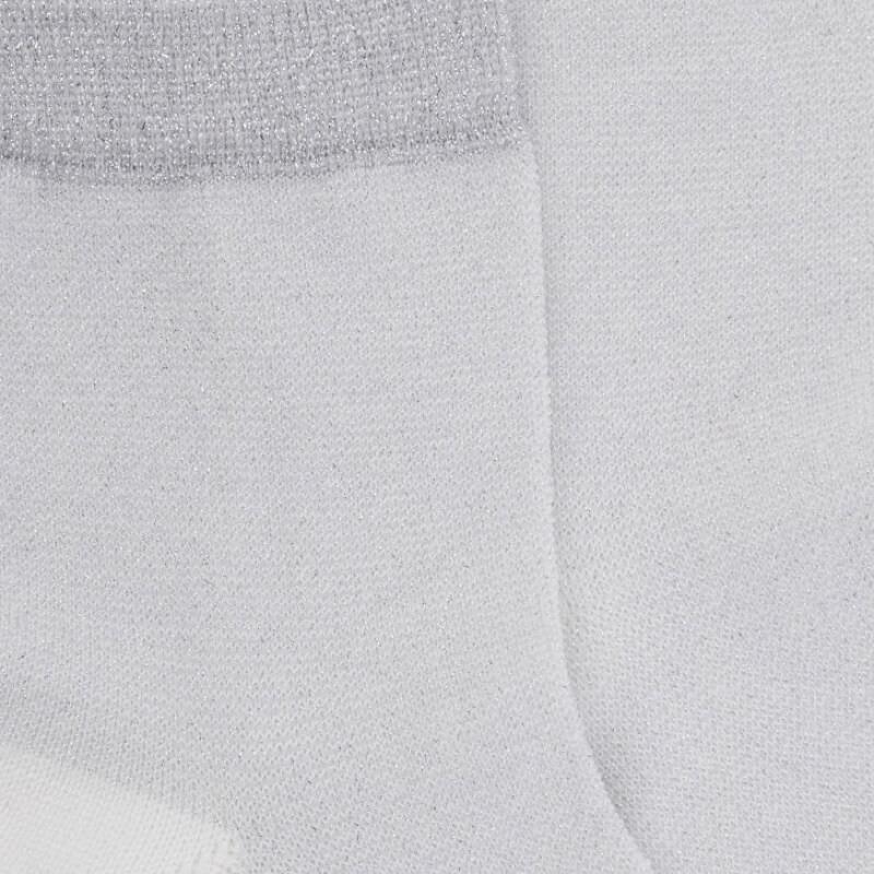 Doré Doré Socquettes En Coton Et Lurex - Gris Et Blanc