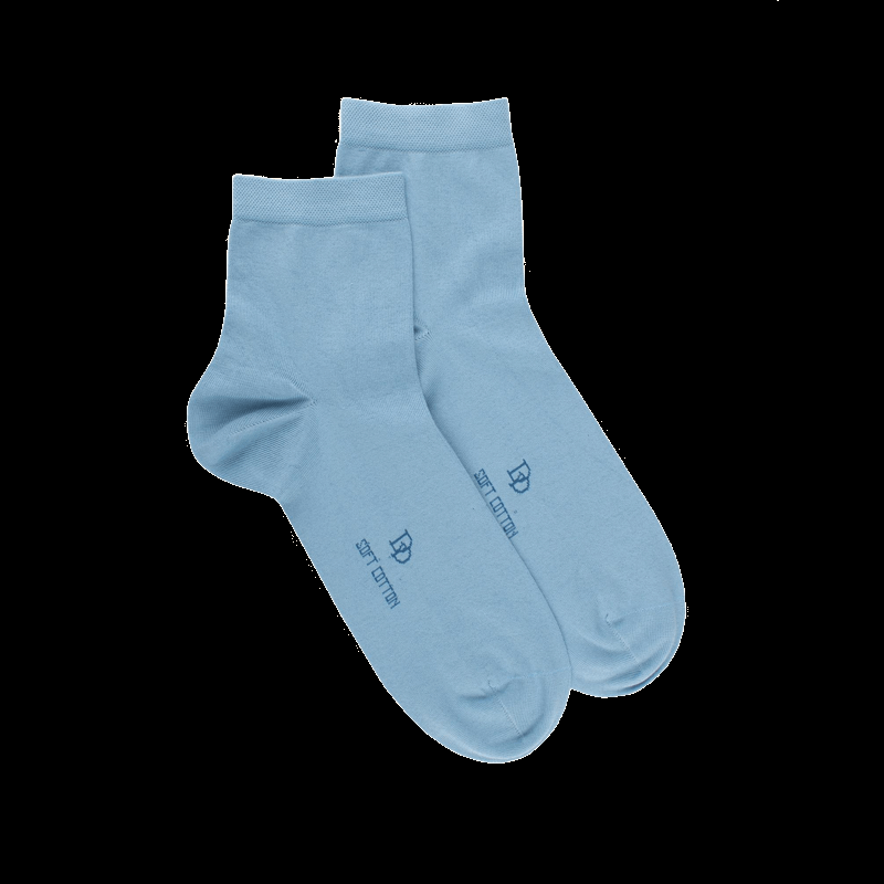 doré doré Socquettes en coton uni pour hommes - Gris connemara
