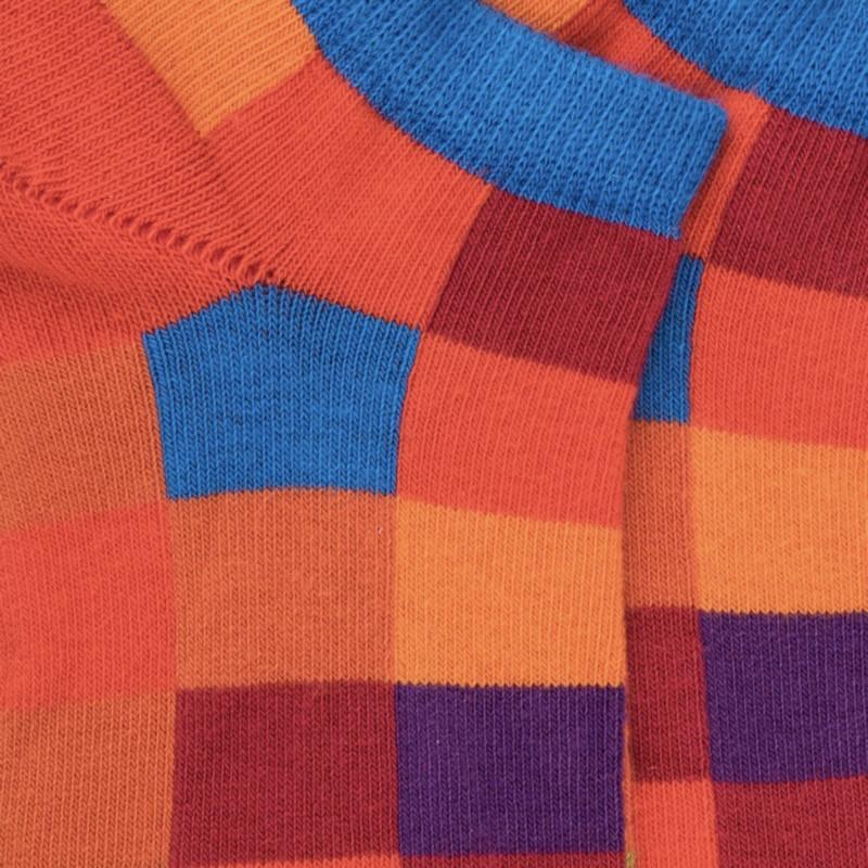 Doré Doré Socquettes Enfant à Carreaux En Coton - Rouge