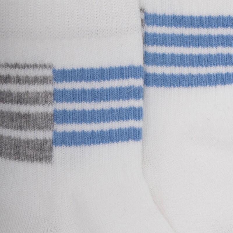 Doré Doré Socquettes Enfant En Coton à Motifs Rayures Sportives - Blanc