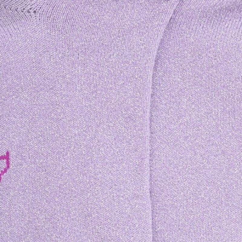 Doré Doré Socquettes Enfant En Coton Avec Effet Brillant - Violet Crocus