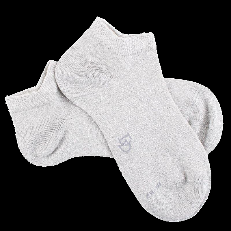 doré doré Socquettes enfant en coton et effet brillant lurex - Gris