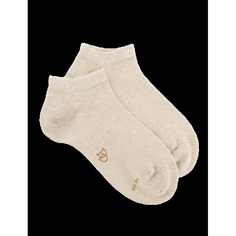 doré doré Socquettes enfant en coton et effet brillant lurex - Beige
