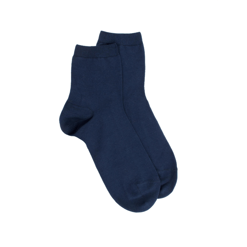 doré doré Socquettes enfant Light en fil d'Ecosse et polyamide - Bleu marine