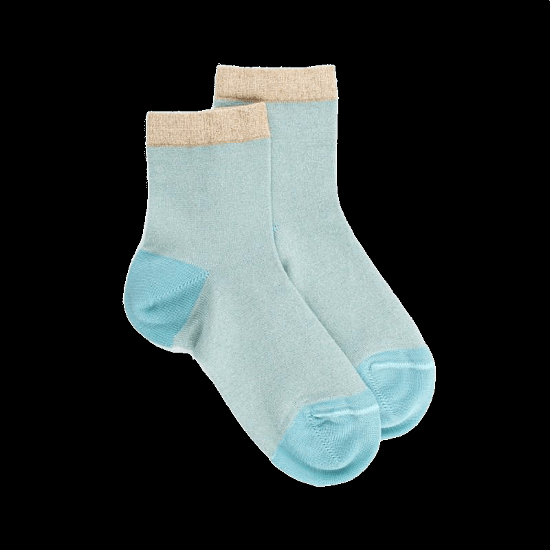 doré doré Socquettes enfants à mini rayures - Bleu brillant