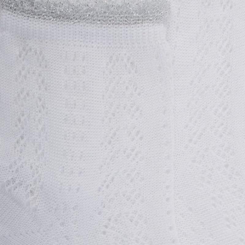 Doré Doré Socquettes Femme Ajourée Avec Bord Lurex - Blanc