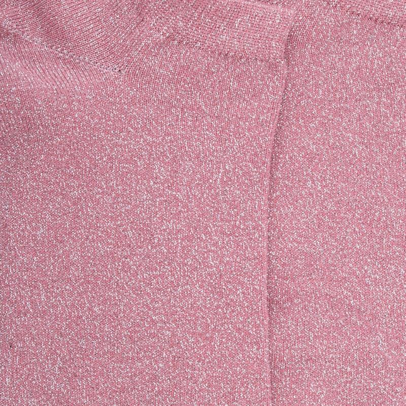 Doré Doré Socquettes Femme En Coton Avec Effet Brillant - Rose Poudré