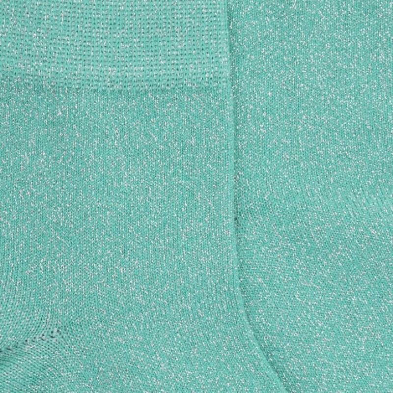 Doré Doré Socquettes Femme En Coton Doux Et Effet Brillant Lurex - Vert