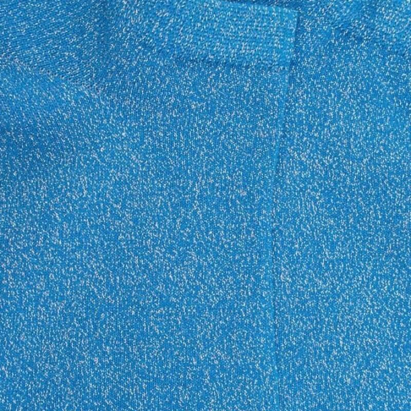 Doré Doré Socquettes Femme En Coton Doux Et Effet Brillant Lurex - Bleu
