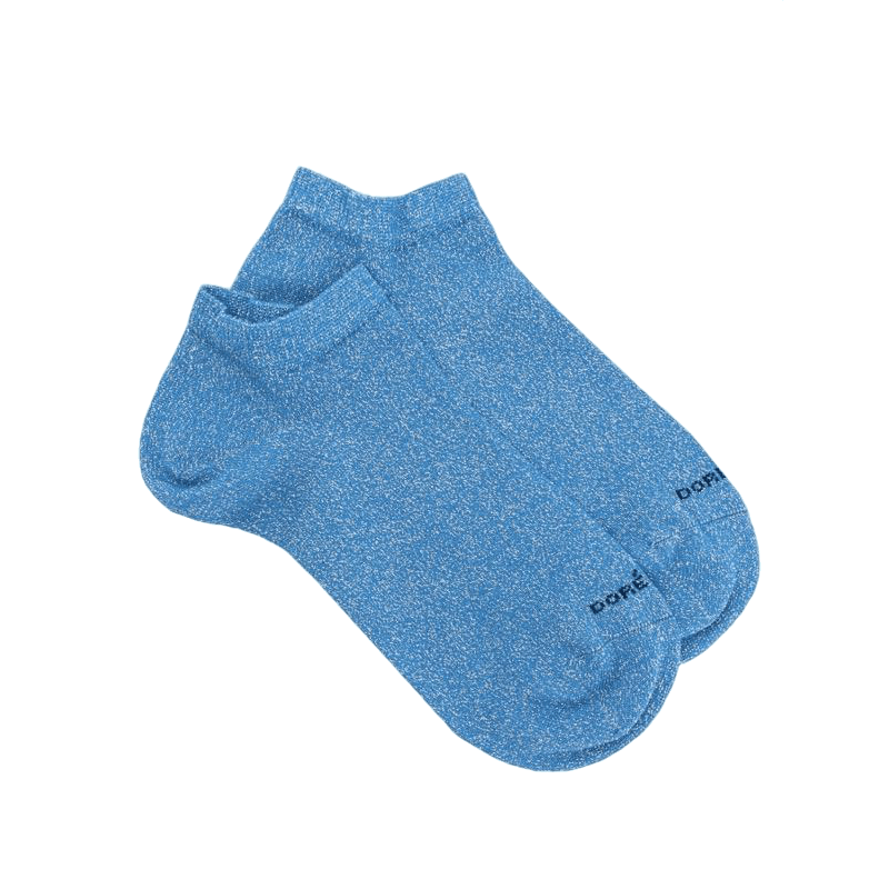 doré doré Socquettes femme en coton doux et effet brillant lurex - Bleu
