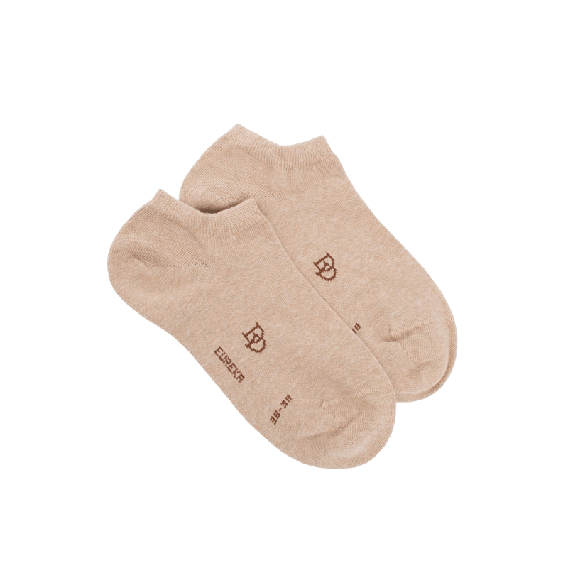 doré doré Socquettes femme en coton égyptien - Beige Sable