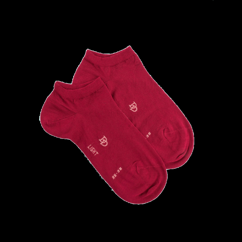 doré doré Socquettes femme en fil d'Écosse - Framboise