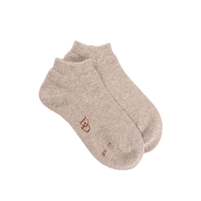 doré doré Socquettes femme en laine mérinos et cachemire - Beige chrysalide