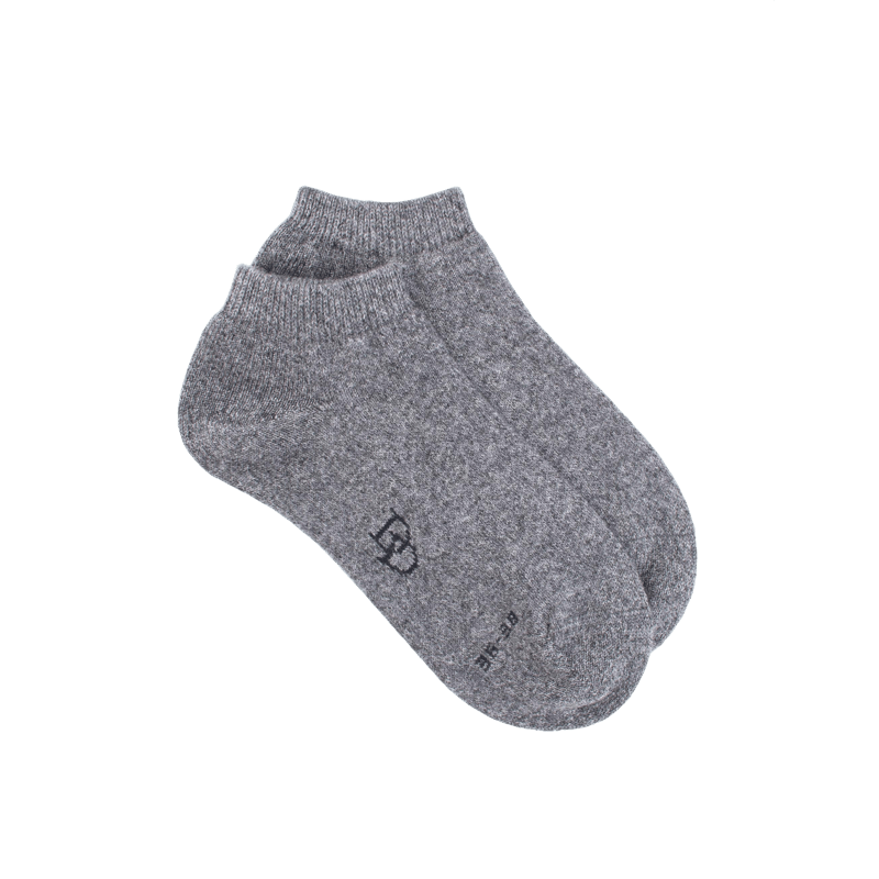 doré doré Socquettes femme en laine mérinos et cachemire - Gris