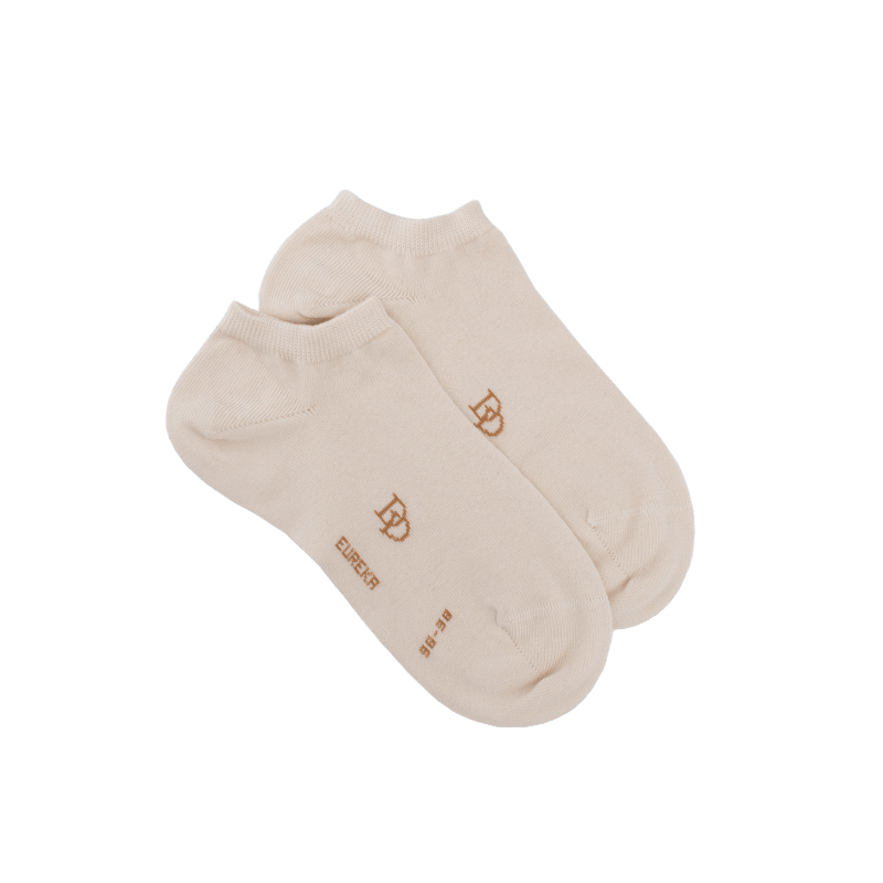Doré Doré Socquettes Femme Eureka En Coton égyptien - Blanc Naturel