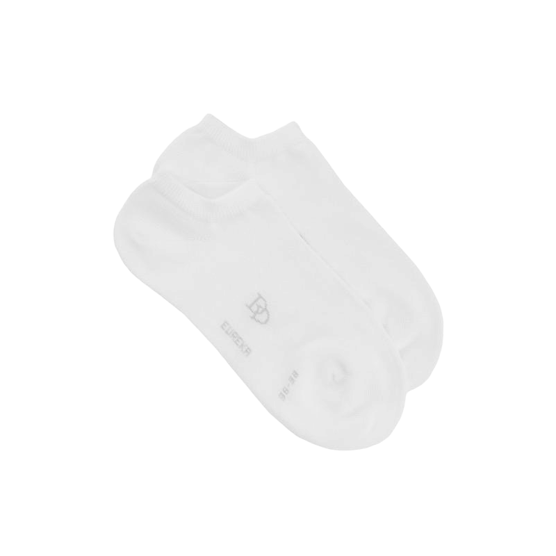 doré doré Socquettes femme Eureka en coton égyptien - Blanc