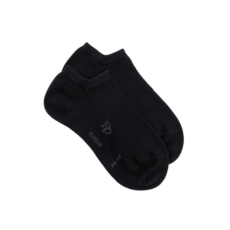 doré doré Socquettes femme Eureka en coton égyptien - Noir