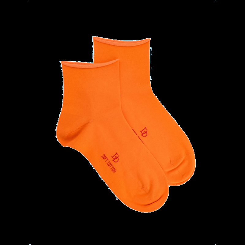 doré doré Socquettes femme fines en coton égyptien - Carotte