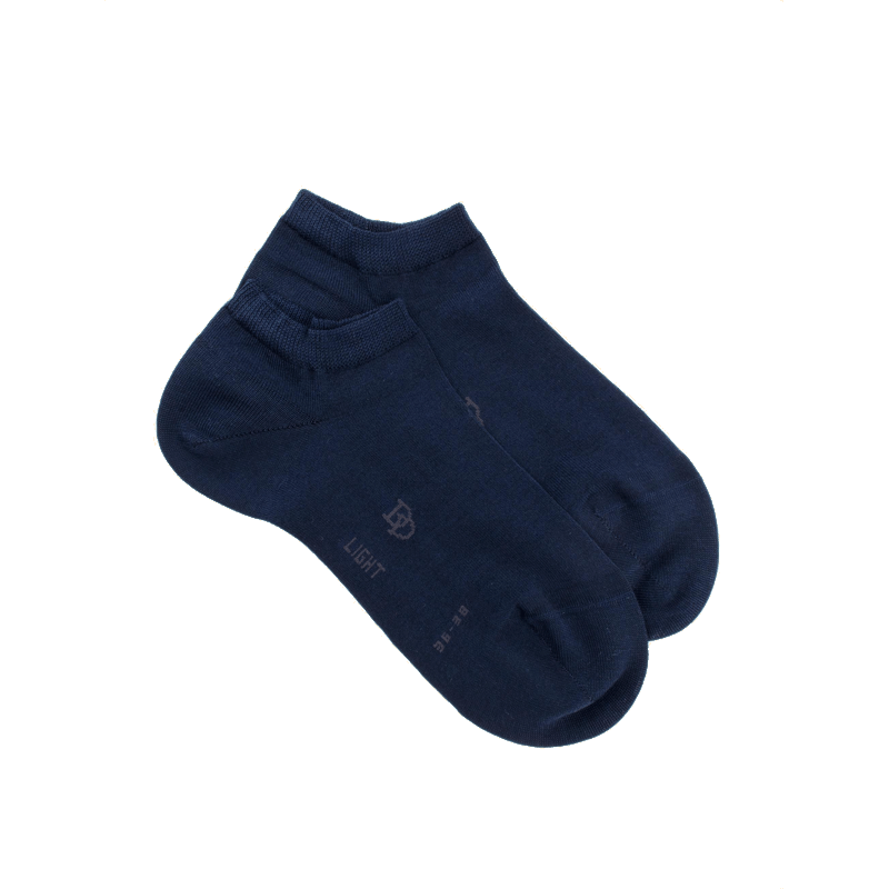 doré doré Socquettes femme Light en fil d'écosse - Bleu foncé