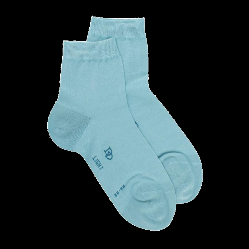 doré doré Socquettes femme Light en fil d'Ecosse et polyamide - Bleu fjord