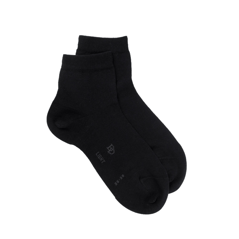 doré doré Socquettes femme Light en fil d'Ecosse et polyamide - Noir