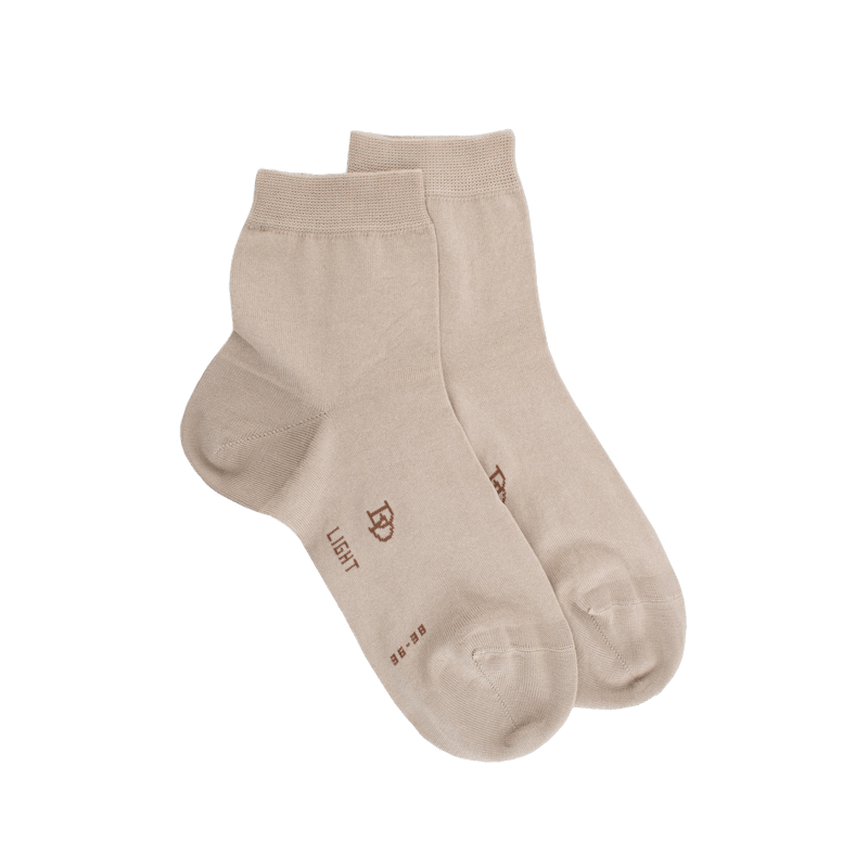 doré doré Socquettes femme Light en fil d'Ecosse et polyamide - Beige