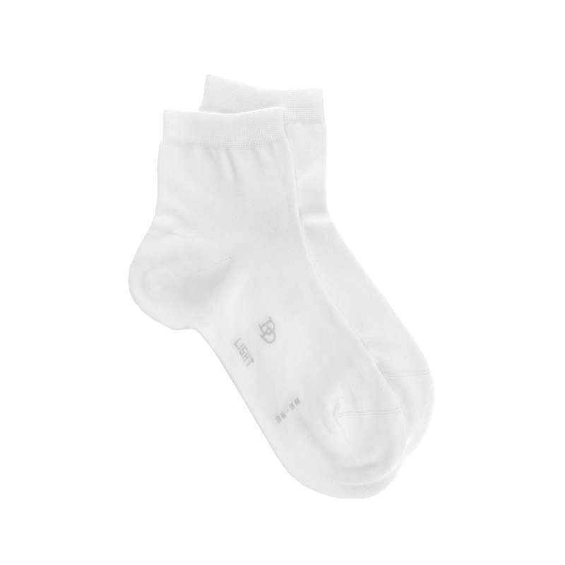 doré doré Socquettes femme Light en fil d'Ecosse et polyamide - Blanc